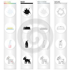Farm, Industry, Food and other web icon in cartoon style. Wool, animal, home icons in set collection.