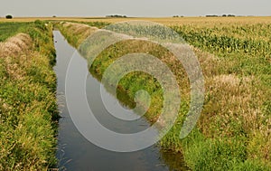 Farm irrigation channel