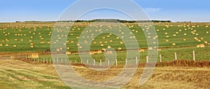 Farm landscape with Hay bales