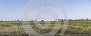 Farm Landscape panorama in Alberta Canada