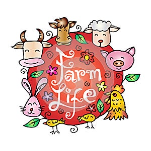 Farm life animals.