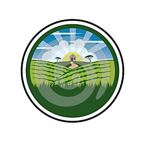 Farm logo design illustration