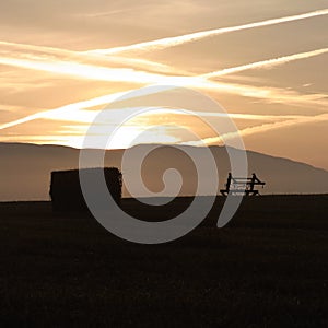 Farm machinery sillouette photo