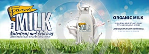 Farm milk banner ads