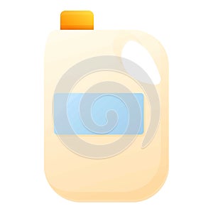 Farm milk canister icon, cartoon style