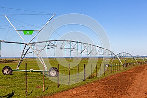 Farm Mobile Water Sprinklers Field