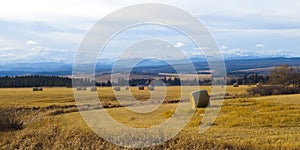 Farm near the Rocky Mountains