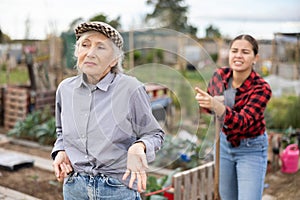 Farm neighbors quarrel over farm backyard in day