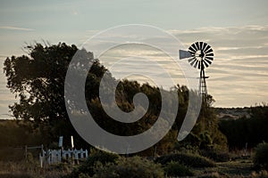 Farm old windmill for water