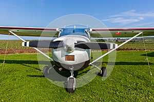 Farm plane closeup rural transport