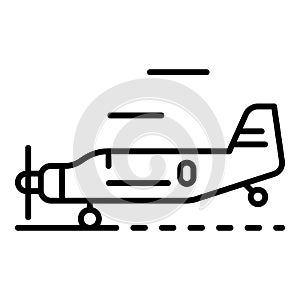 Farm plane icon, outline style