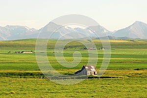 Farm on prairie