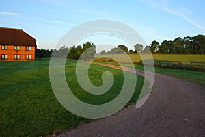 The farm road in the morning