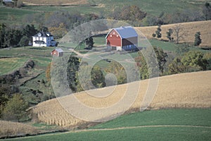 Farm with rolling fields