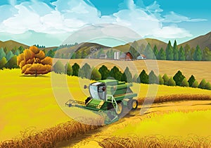 Farm rural landscape