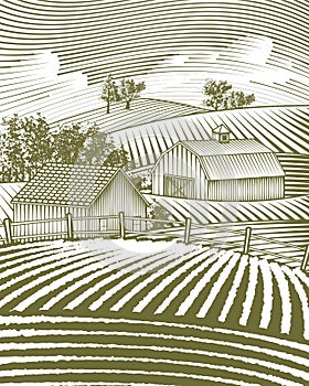 Farm Scene Landscape