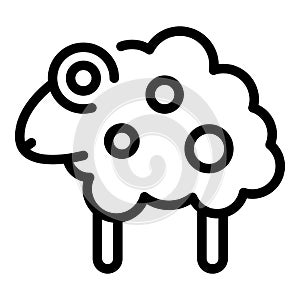 Farm sheep icon, outline style