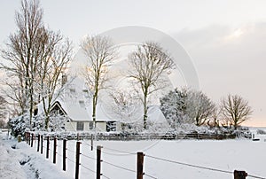 Farm in Snow