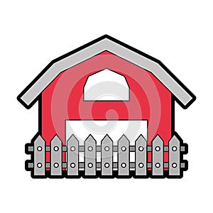 Farm stable building icon