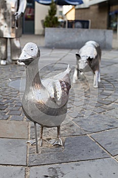 Farm Statues in Carmarthen, Wales