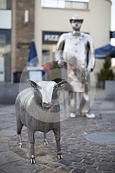 Farm Statues in Carmarthen, Wales