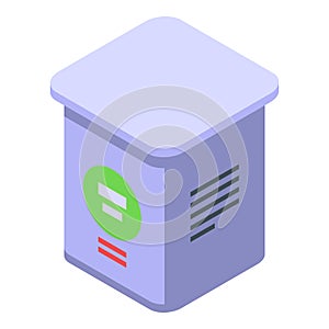 Farm sugar box icon, isometric style