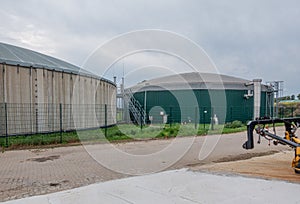 a farm there is a biogas plant