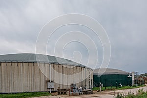 a farm there is a biogas plant