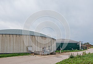 a farm there is a biogas plant