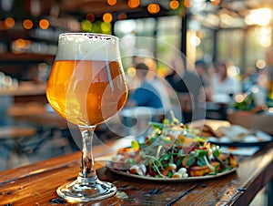 Farm-to-table restaurant offering craft brew pairings with fresh, locally sourced dishes, in a warm, inviting atmosphere photo