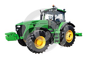 Farm tractor with big wheels