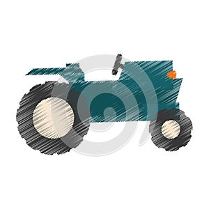 Farm tractor icon