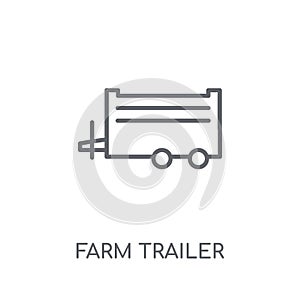 farm Trailer linear icon. Modern outline farm Trailer logo conce