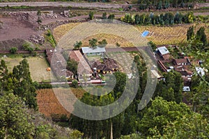 Farm in the Urubamba River vally, Peru photo