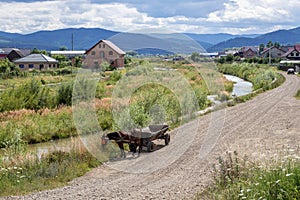 Farm wagon in Romania