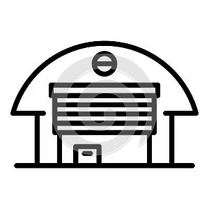 Farm warehouse icon, outline style photo