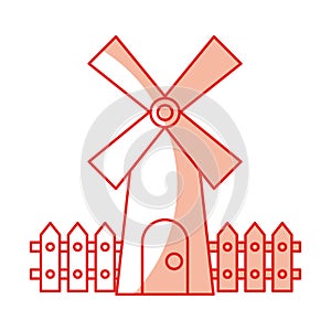 Farm windmill isolated icon