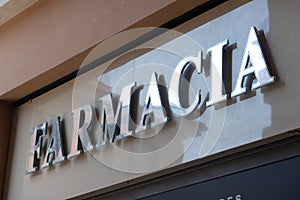 Italian pharmacy store sign photo