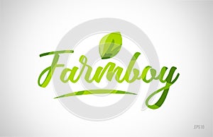 farmboy green leaf word on white background