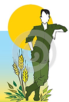 Farmer,Agriculturist, Cartoon