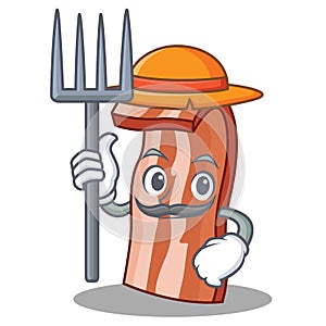 Farmer bacon character cartoon style