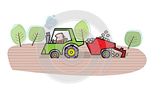 Farmer cartoon illustration