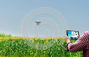 Farmer control unmanned aircraft Dorn Corn agricultural automation,digital farming