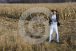 Farmer in Cornfield photo