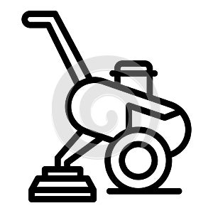 Farmer cultivator icon outline vector. Agriculture equipment