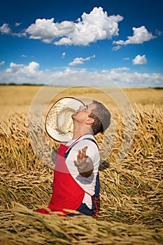 Farmer in field