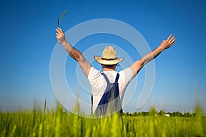 Farmer in field