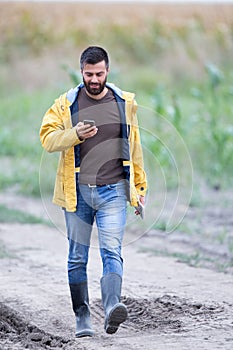 Farmer in field