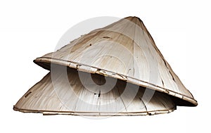 Farmer hats stacked isolated on background