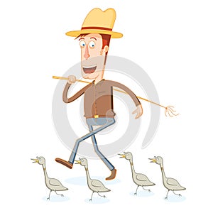 Farmer and his Band of duck Soldier